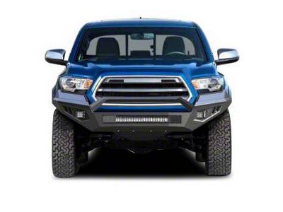 Armour II Heavy Duty Front Bumper with 20-Inch LED Light Bar and Two Sets of 4-Inch Cube Lights (16-23 Tacoma)
