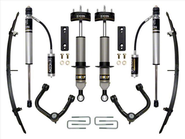 ICON Vehicle Dynamics 1 to 2-Inch EXP Suspension Lift Kit with Tubular Upper Control Arms; Stage 3 (05-23 6-Lug Tacoma, Excluding TRD Pro)