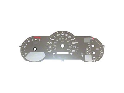 US Speedo Stainless Edition Gauge Face; MPH; White (05-08 Tacoma w/ Automatic Transmission)