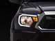 LED Bar Factory Style Headlights with Amber Reflectors; Black Housing; Clear Lens (12-15 Tacoma)