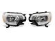 LED Bar Factory Style Headlights with Amber Reflectors; Chrome Housing; Clear Lens (12-15 Tacoma)