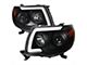 LED Bar Projector Headlights; Black Housing; Clear Lens (05-11 Tacoma)