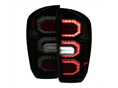 Sequential LED Tail Lights; Gloss Black Housing; Smoked Lens (16-23 Tacoma)