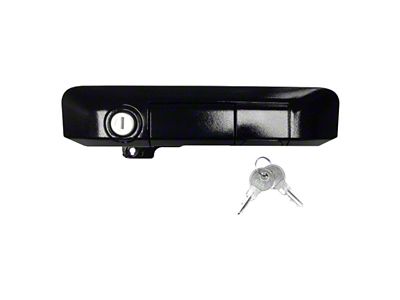 Manual Tailgate Lock Handle with Standard Lock; Gloss Black (05-15 Tacoma)