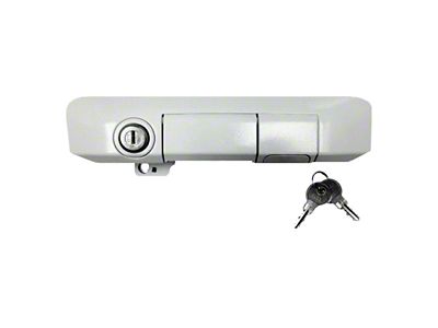 Manual Tailgate Lock Handle with Standard Lock; Super White (05-15 Tacoma)