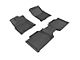 3D MAXpider KAGU Series All-Weather Custom Fit Front and Rear Floor Liners; Black (16-17 Tacoma Access Cab w/ Automatic Transmission & 2nd Row Seats)