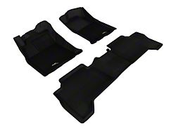3D MAXpider KAGU Series All-Weather Custom Fit Front and Rear Floor Liners; Black (12-15 Tacoma Double Cab)