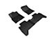 3D MAXpider KAGU Series All-Weather Custom Fit Front and Rear Floor Liners; Black (18-23 Tacoma Double Cab)