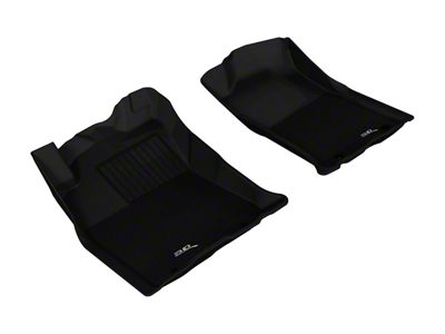 3D MAXpider KAGU Series All-Weather Custom Fit Front Floor Liners; Black (12-15 Tacoma Double Cab w/ Automatic Transmission)