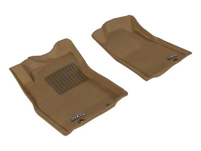 3D MAXpider KAGU Series All-Weather Custom Fit Front Floor Liners; Tan (12-15 Tacoma Regular Cab & Access Cab w/ Automatic Transmission)