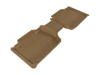 3D MAXpider KAGU Series All-Weather Custom Fit Rear Floor Liners; Tan (12-23 Tacoma Access Cab w/ 2nd Row Center Storage Box)