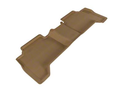 3D MAXpider KAGU Series All-Weather Custom Fit Rear Floor Liners; Tan (05-15 Tacoma Double Cab)