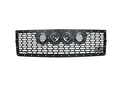 Vision X Upper Replacement Grille with CG2 Cannon Light Opening; Satin Black (16-23 Tacoma)
