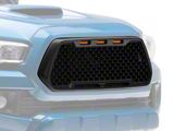 Horizon Series Upper Replacement Grille with Amber LED Running Lights; Matte Black (16-23 Tacoma w/o TSS Sensor)