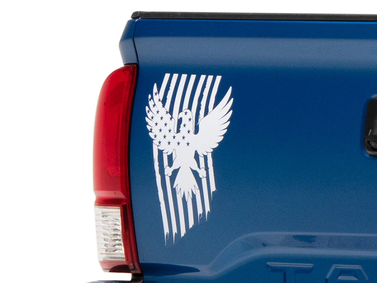 SEC10 Tacoma Eagle Stars and Stripes Decal; White T580531 (Universal ...