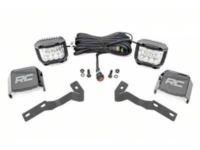Rough Country 3-Inch Osram Wide Angle Series LED Ditch Light Kit (16-23 Tacoma)