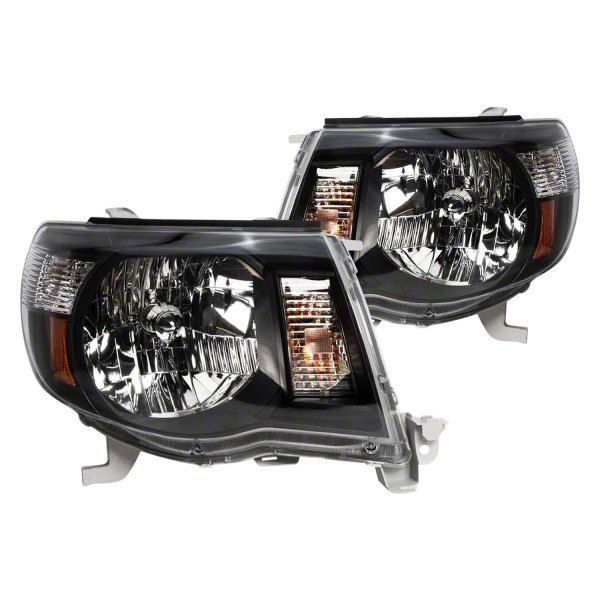 Tacoma Halogen Headlights; Black Housing; Clear Lens (05-11 Tacoma ...