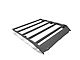 Prinsu Roof Rack with 40-Inch LED Light Bar Cutout Wind Deflector; Bare Aluminum (05-23 Tacoma Access Cab)