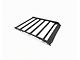 Prinsu Roof Rack with 40-Inch LED Light Bar Cutout Wind Deflector; Black (05-23 Tacoma Double Cab)