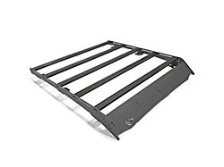 Prinsu Roof Rack with Standard Wind Deflector; Black (05-23 Tacoma Double Cab)