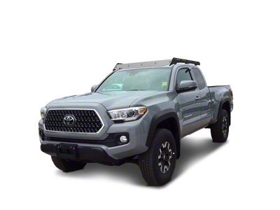 Prinsu Roof Rack with Standard Wind Deflector; White (05-23 Tacoma Access Cab)
