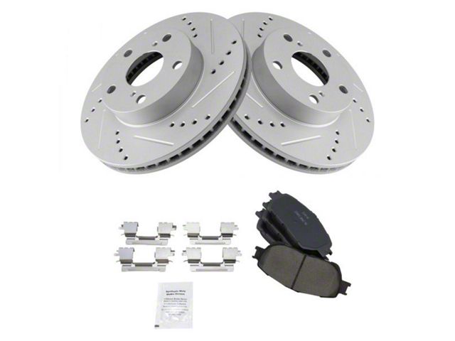 Ceramic Performance 5-Lug Brake Rotor and Pad Kit; Front (05-15 2WD Tacoma, Excluding Pre Runner)