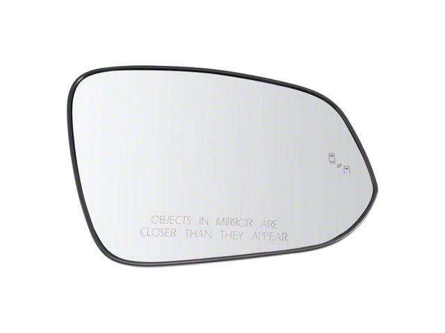 Heated Blind Spot Detection Mirror Glass; Passenger Side (16-21 Tacoma)
