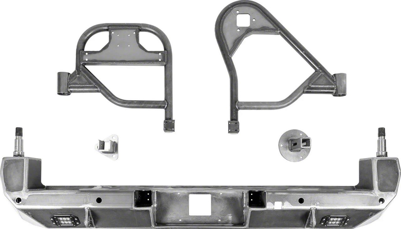 Dual Wing Out Rear Bumper; Bare (16-23 Tacoma)