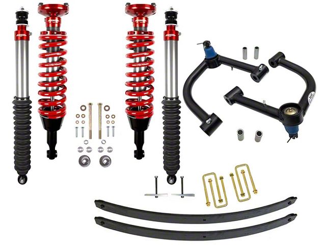 Toytec 2 to 3-Inch 2.0 Aluma Series Suspension Lift System with Shocks and Ball Joint Upper Control Arms (05-15 6-Lug Tacoma)