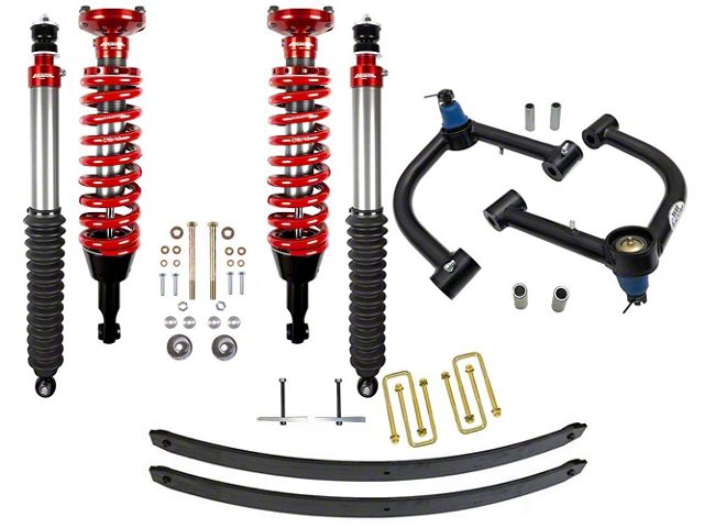 Toytec 2 to 3-Inch 2.0 Aluma Series Suspension Lift System with Shocks and Ball Joint Upper Control Arms (16-23 Tacoma)