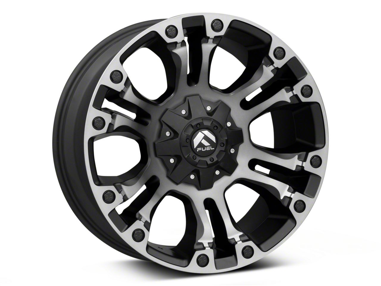 Fuel Wheels Tacoma Vapor Matte Black with Gray Tint 6-Lug Wheel; 17x9; 1mm  Offset D85117909850A (16-23 Tacoma) Free Shipping