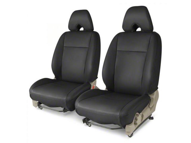 Covercraft Precision Fit Seat Covers Leatherette Custom Front Row Seat Covers; Black (05-15 Tacoma w/ Bucket Seats)