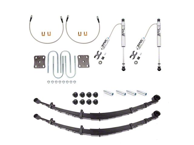 3-Inch Rear Suspension Lift Kit with Standard Leaf Springs and FOX 2.0 Remote Reservoir Adjustable Shocks (05-23 Tacoma)