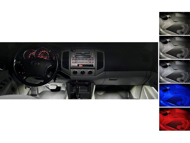 VLEDS Footwell Light Kit; Front; Red (05-15 Tacoma)