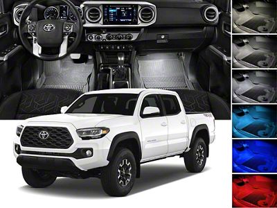 VLEDS Switched Footwell Light Kit; Front; Aqua Blue (16-23 Tacoma)