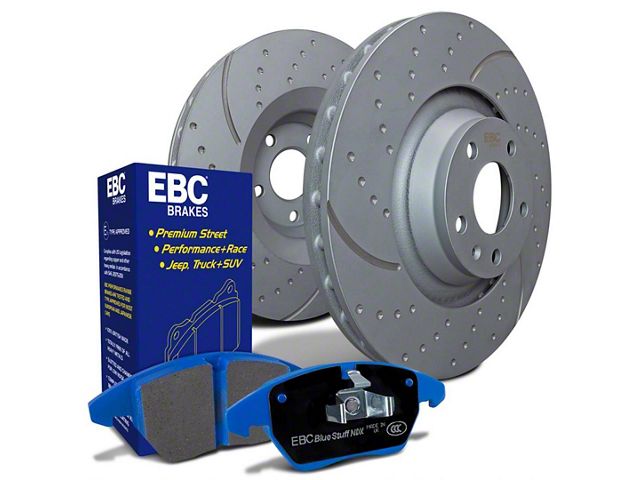 EBC Brakes Stage 6 Bluestuff 6-Lug Brake Rotor and Pad Kit; Front (03-09 4Runner w/ 12.56-Inch Front Rotors)