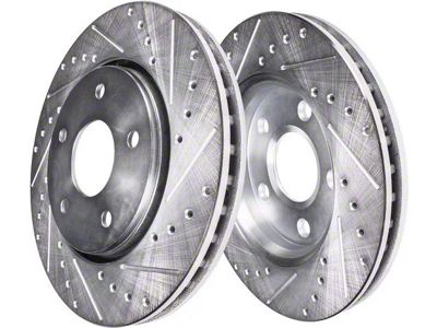 Drilled and Slotted 5-Lug Rotors; Front Pair (05-15 Tacoma)