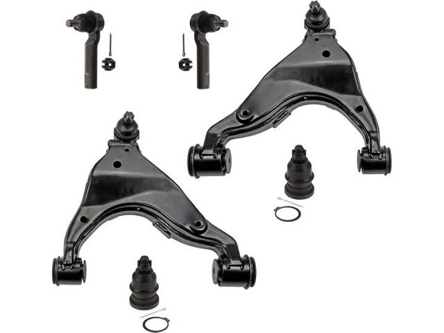 Front Lower Control Arms with Upper Ball Joints and Outer Tie Rods (05-15 5-Lug Tacoma)