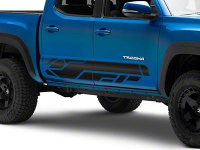 SEC10 Lower Side Graphic; Gloss Black (05-23 Tacoma)