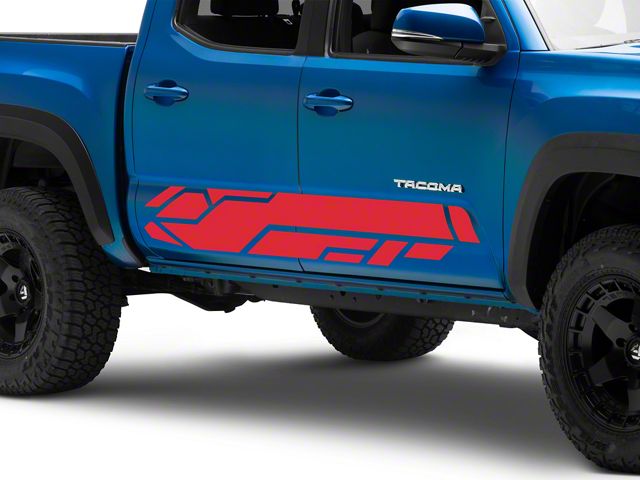 SEC10 Lower Side Graphic; Red (05-23 Tacoma)