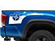 SEC10 Rear Bed Compass Decal; White (05-23 Tacoma)