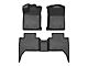 Front and Rear Floor Liners; Black (16-23 Tacoma Double Cab)