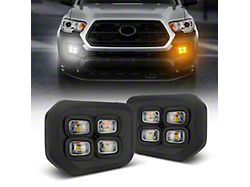 4-Eye Style LED Fog Lights with Amber Turn Signals (16-23 Tacoma)