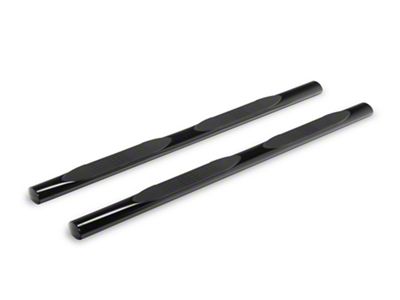 RedRock 4-Inch Oval Straight End Side Step Bars; Black (05-23 Tacoma Access Cab)