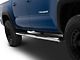 RedRock 4-Inch Oval Straight End Side Step Bars; Stainless Steel (05-23 Tacoma Double Cab)