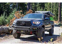 Ironman 4x4 Raid Series Front Bumper, Rear Bumper and Skid Plate Armor Package with Two Spot Beam Clear, Two Spot Beam Amber, Two Flood Beam and Two Flood Beam Red LED Cube Lights (16-23 Tacoma)