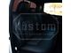 Kustom Interior Premium Artificial Leather Front and Rear Seat Covers; All Black with White Stitching Honeycomb Accent (16-23 Tacoma Double Cab)