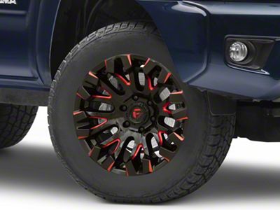 Fuel Wheels Quake Gloss Black Milled with Red Tint 6-Lug Wheel; 18x9; 1mm Offset (05-15 Tacoma)