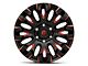 Fuel Wheels Quake Gloss Black Milled with Red Tint 6-Lug Wheel; 18x9; 1mm Offset (05-15 Tacoma)