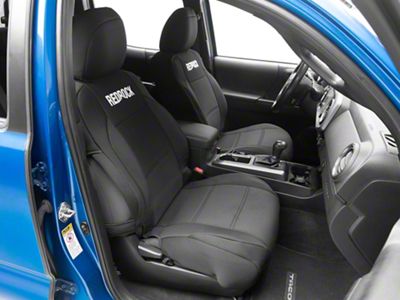 RedRock Neoprene Front and Rear Seat Covers; Black (16-23 Tacoma Double Cab)